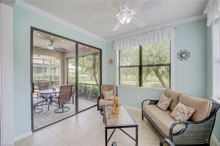 air conditioned sun room opens to lanai