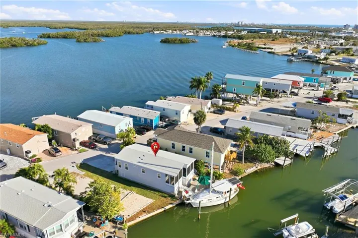 Bird's eye view of a large body of water