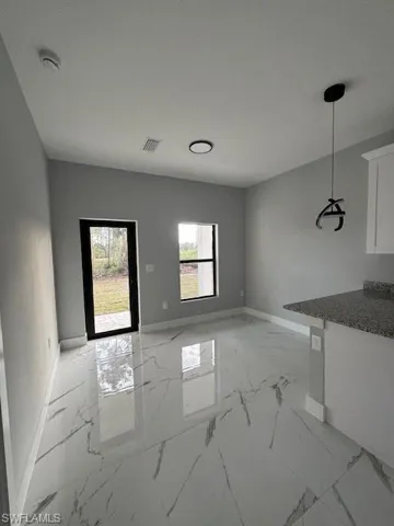 View of unfurnished dining area