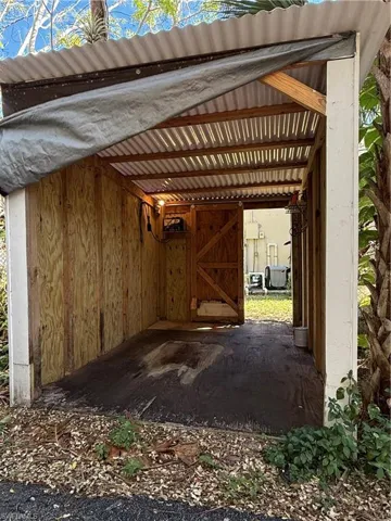 Covered golf cart parking