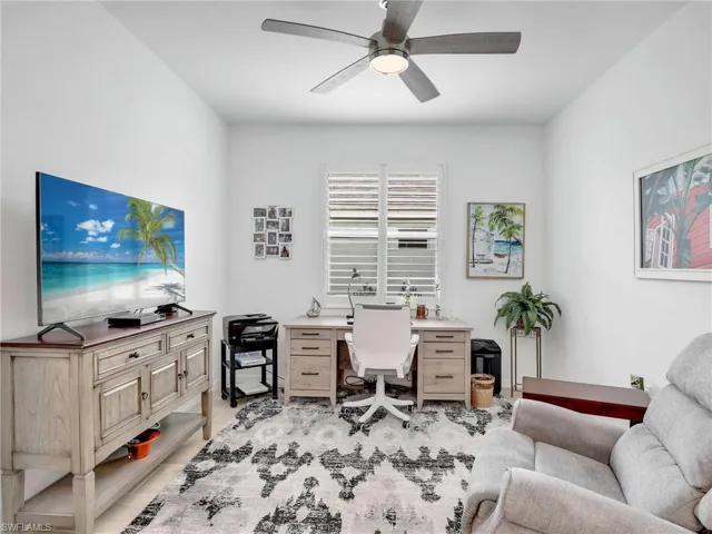 Double doors open to Den/Office