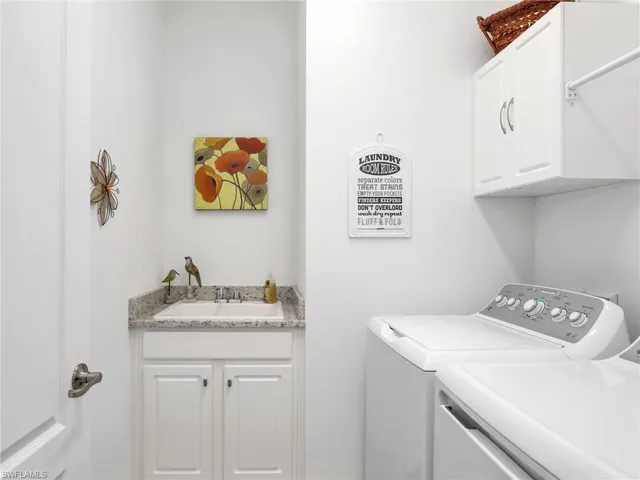 Laundry sink & built-in cabinetry