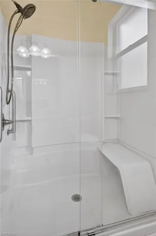 Bathroom with a shower stall