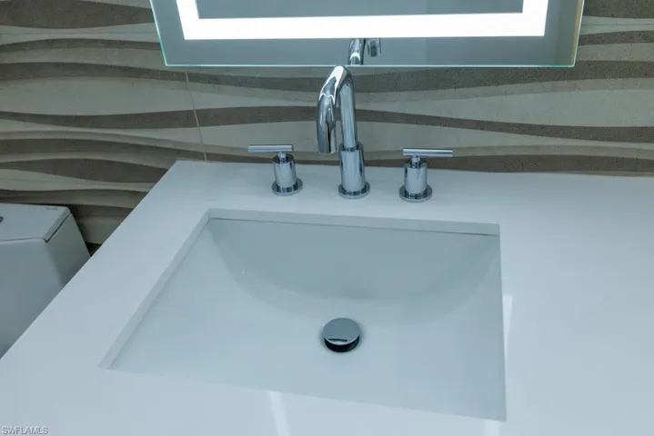 Interior details featuring a sink