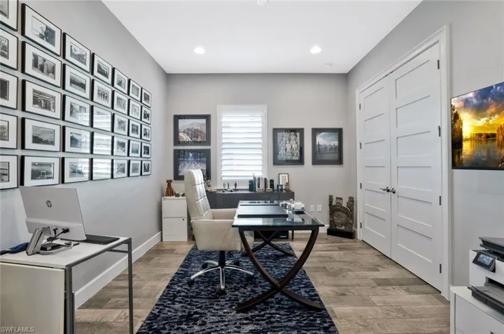 3rd Bedroom Office space with light wood-type flooring and baseboards