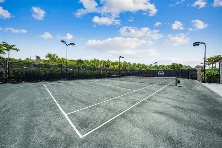 View of tennis court