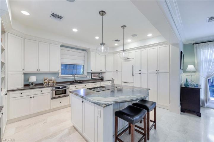 Microwave drawer, onyx cooking island and dining area to the right...