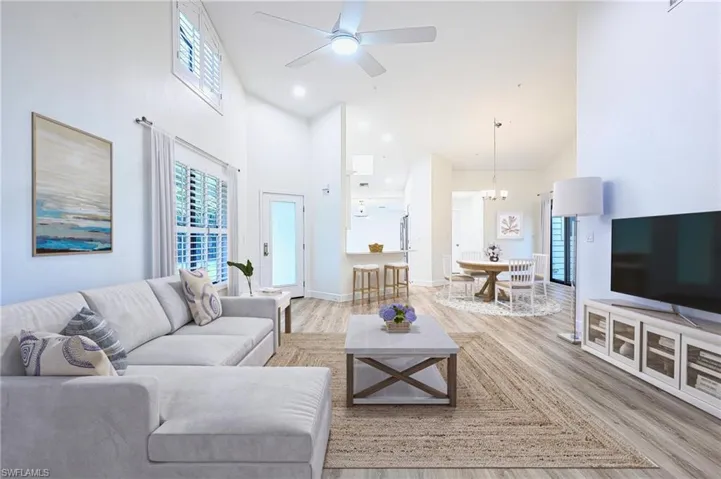 Living room - virtually staged