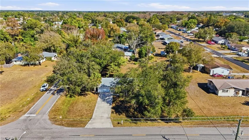 Aerial view of residential area