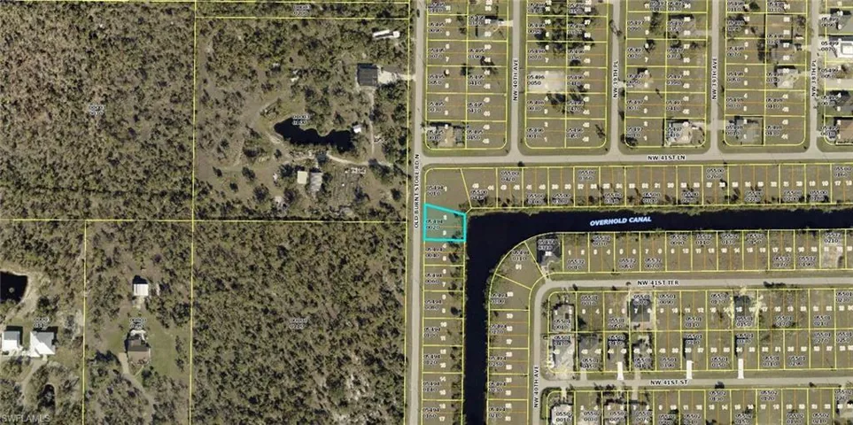 Aerial view of property's location