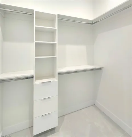 View of walk in closet