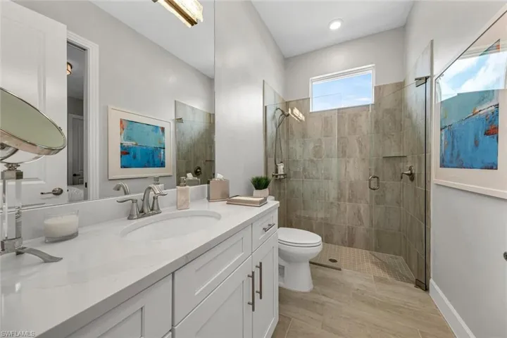 Adjoining bath to bedroom #3.