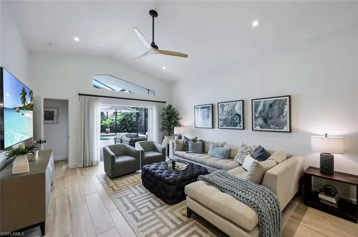 Bright and Airy with view of the backyard Oasis!