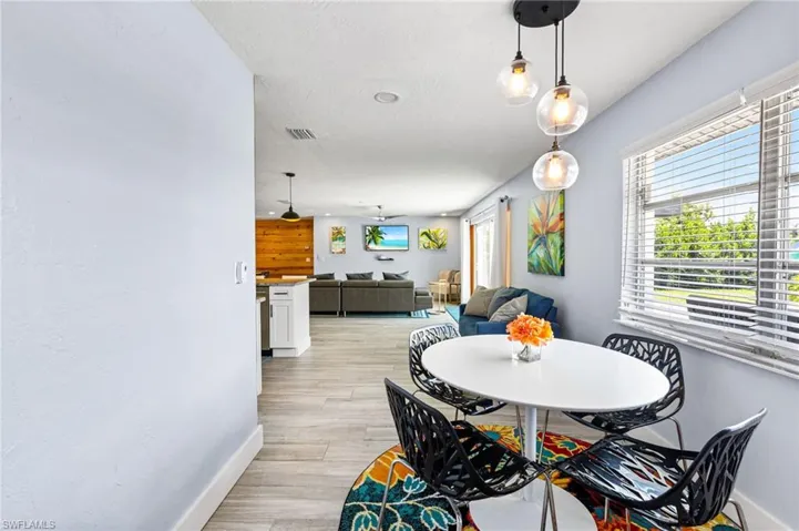 Dining room featuring light hardwood / wood-style flooring