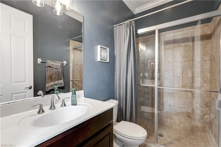 Downstairs Guest Bath attached to bedroom.