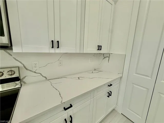 Quartz backsplash
