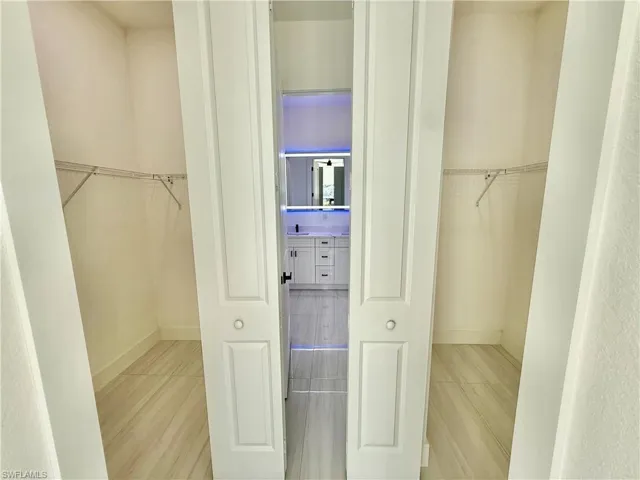 Dual walk in closets