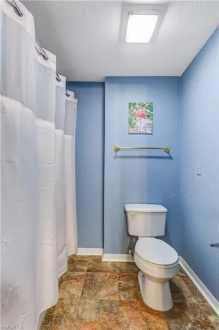 Porcelain tile floor in bathroom