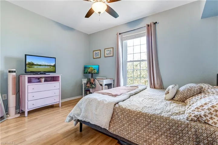 Ample natural light with lake views from impact window