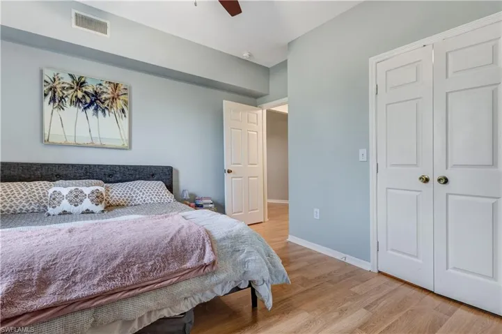 Oversized closet in guest bedroom