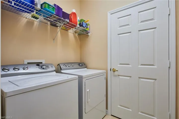 Laundry area with independent washer and dryer