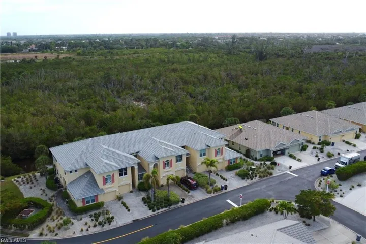 Drone / aerial view of a heavily wooded area