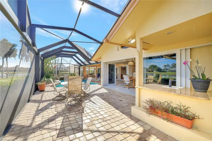 Extra pool deck space and outdoor wet bar