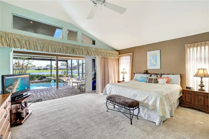 Master bedroom with impact sliders to lanai