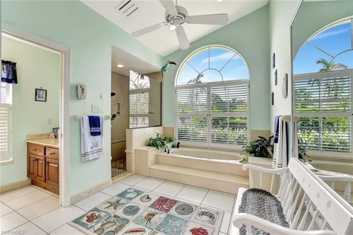Master bath with separate tub and shower