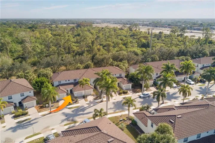 Aerial view of residential area