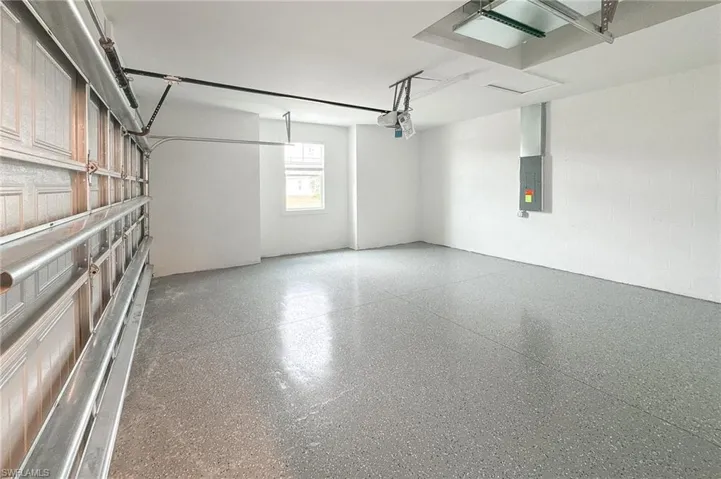 Garage with electric panel