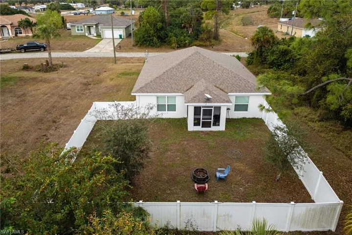 Aerial view of residential area