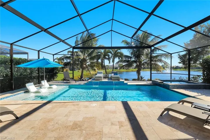 Custom Built Pool built only 3 years ago!  Travertine pool deck, Gas Pool heater and salt water pool - All  the I WANTS!