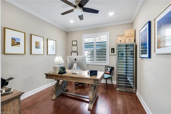 Den with Glass French doors for your private space