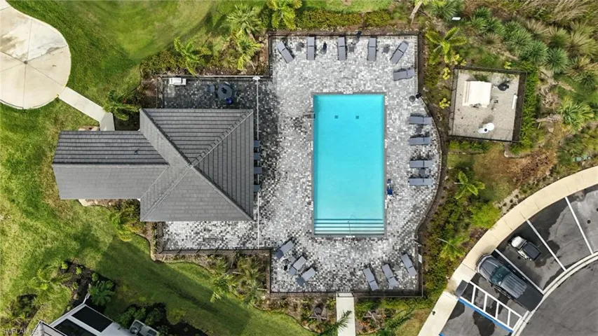 Bird's eye view of a pool