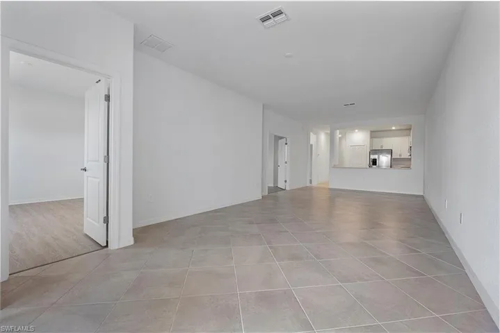 View of tiled spare room
