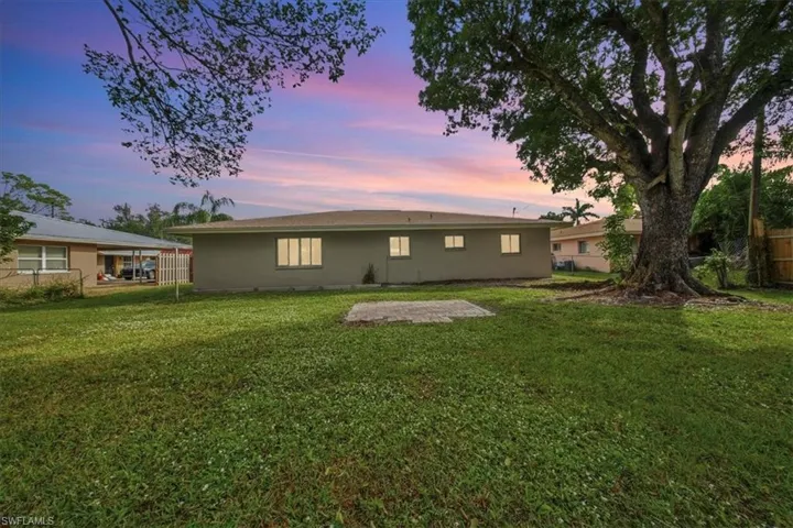 Back of property