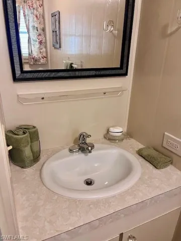 Bathroom featuring vanity
