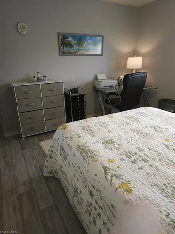 Queen-sized Bedroom #2 with plenty of space for furnishings, can also serve as a roomy office