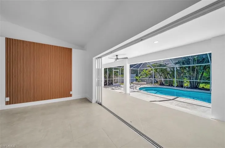Swimming pool with a sunroom