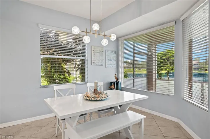 Breakfast area w/ updated light fixture