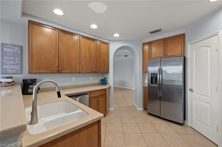 Kitchen w/abundant recessed lighting
