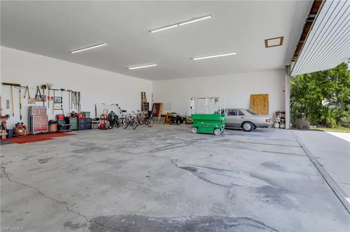 Inside hangar