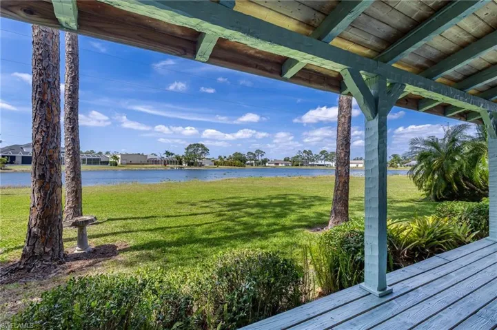 View of yard featuring a water view