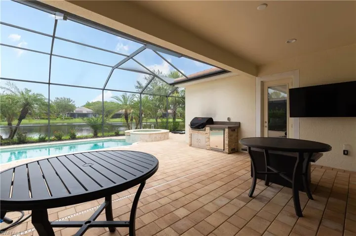 Large outdoor living under roof