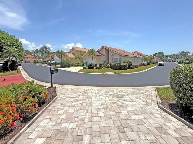 View of street from the garage