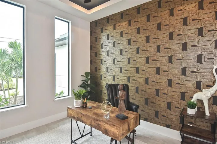 Office space with baseboards
