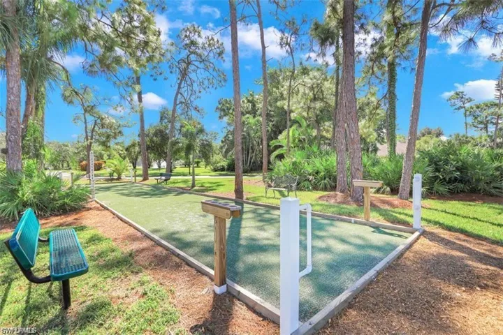 Bocce ball court.