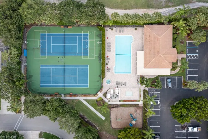 Birds eye view of property