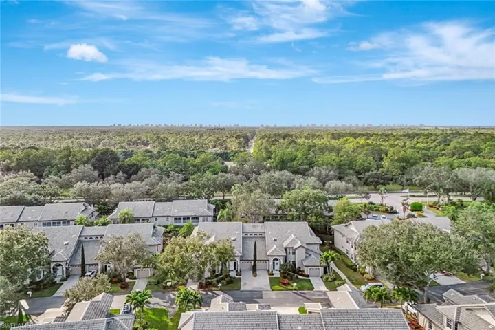 Aerial perspective of suburban area